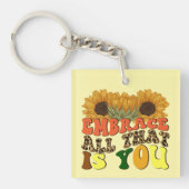 Inspiration Embrace Wordart Schlüsselanhänger (Vorderseite)