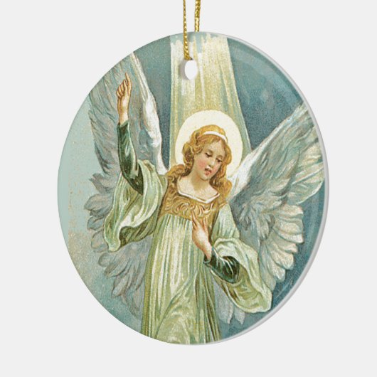 Inspiration-Engel-Weihnachten Keramik Ornament (Links)