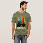 Inspiration Erinnerungen Fußspuren Camping Wortart T-Shirt (Vorne ganz)