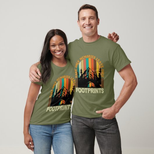 Inspiration Erinnerungen Fußspuren Camping Wortart T-Shirt (Unisex)