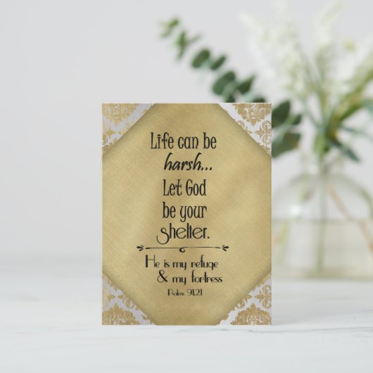 Inspiration ermutigend Psalmen Verse mit Zitat Postkarte (Stehend Vorderseite)