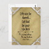 Inspiration ermutigend Psalmen Verse mit Zitat Postkarte (Vorne/Hinten)