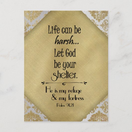 Inspiration ermutigend Psalmen Verse mit Zitat Postkarte (Vorderseite)