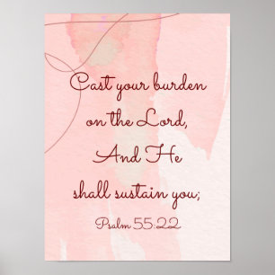 Inspiration Ermutigung Bibel Verse Psalm 55 Poster