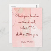 Inspiration Ermutigung Bibel Verse Psalm 55 Postkarte (Vorne/Hinten)