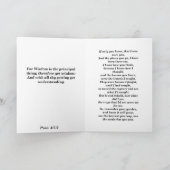 Inspiration, Ermutigung, Glaube, Hoffnung Dankeskarte (Innenseite)