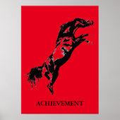 Inspiration Errungenschaft Rotes Schwarzes Pferd P Poster (Vorne)