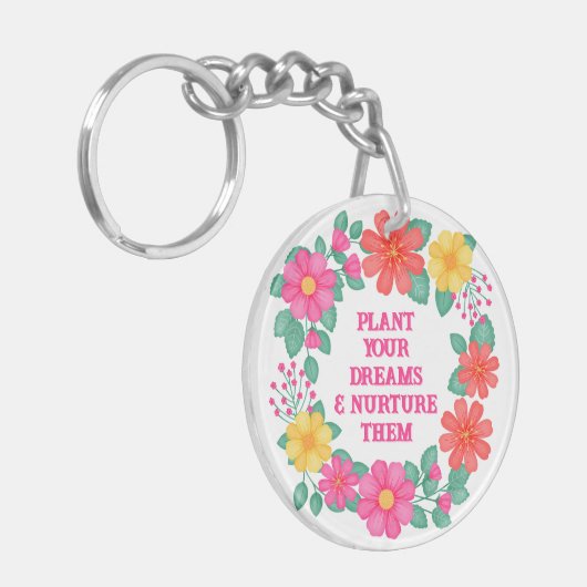 Inspiration Erstellen Sie Ihre eigene Blumenmonogr Schlüsselanhänger (Vorderseite links)