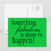 Inspiration etwas Fantastisches Postkarte (Vorne/Hinten)