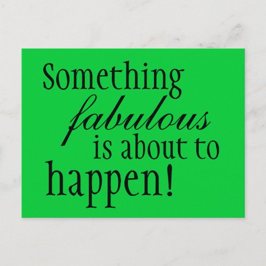 Inspiration etwas Fantastisches Postkarte (Vorderseite)