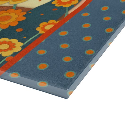 Inspiration etwas Gutes Zitat Blumenorange Schneidebrett (Ecke)