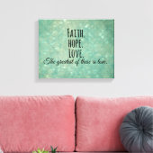 Inspiration Faith Hope Liebe Bible Verse Leinwanddruck (Insitu (Wohnzimmer))
