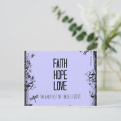 Inspiration Faith Hope Liebe Bible Verse Postkarte (Stehend Vorderseite)