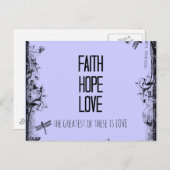 Inspiration Faith Hope Liebe Bible Verse Postkarte (Vorne/Hinten)