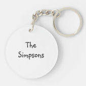 Inspiration Family Quote Fun Raccoon Custom Schlüsselanhänger (Rückseite)