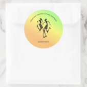 Inspiration, farbenfroh beim Glückstanz Runder Aufkleber (Tasche)