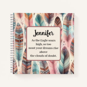 Inspiration Feather Spiral Notebook Notizblock