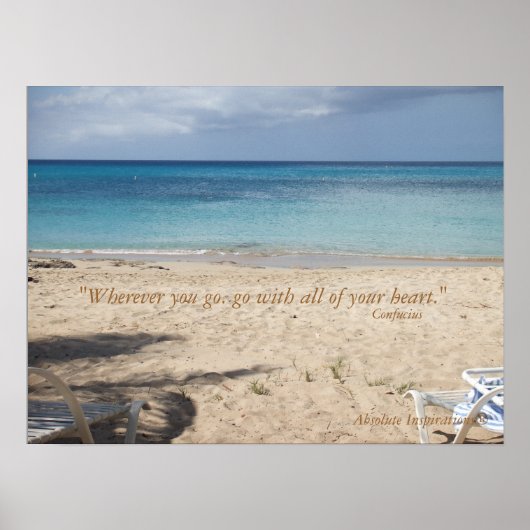 Inspiration Foto mit Zitat Konfuzius Poster (Vorne)