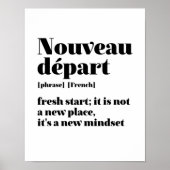 Inspiration Französisch Fresh Start Nouveau Abreis Poster (Vorne)