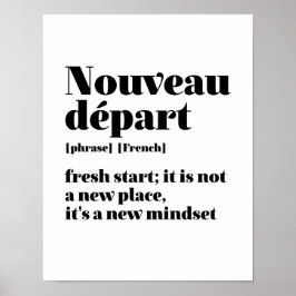 Inspiration Französisch Fresh Start Nouveau Abreis Poster