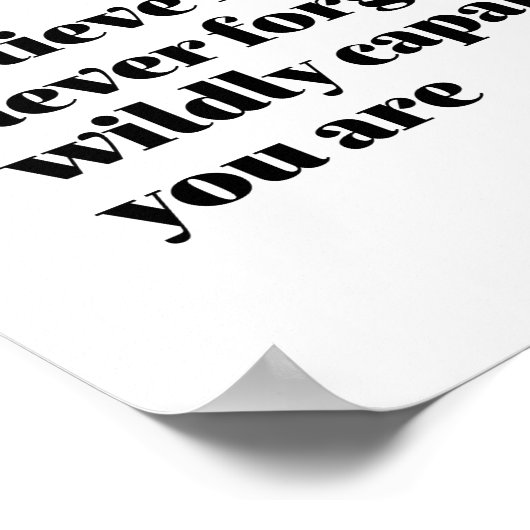 Inspiration Französisch glauben Sie sich selbst Cr Poster (Ecke)