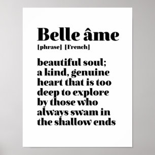 Inspiration Französisch Wort Schönes Soul Belle Am Poster