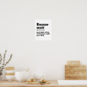 Inspiration Französisch Zitat gute Nacht Bonne Nui Poster (Küche)