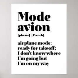 Inspiration Französischer Reisemodus Avion Flugzeu Poster