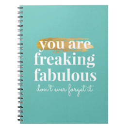 Inspiration Freaking Fabulous Light Teal Notizblock