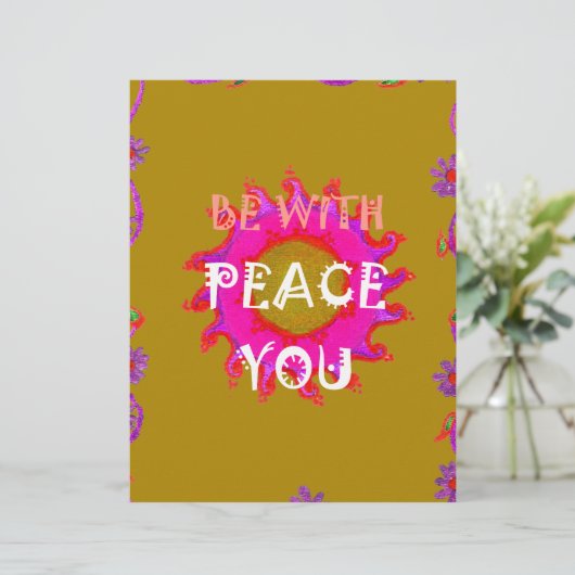 Inspiration Frieden mit Ihnen Vector Design Art Briefbogen (Stehend Vorderseite)