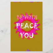 Inspiration Frieden mit Ihnen Vector Design Art Briefpapier (Vorderseite)