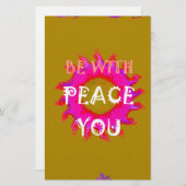 Inspiration Frieden mit Ihnen Vector Design Art Briefpapier (Vorne/Hinten)