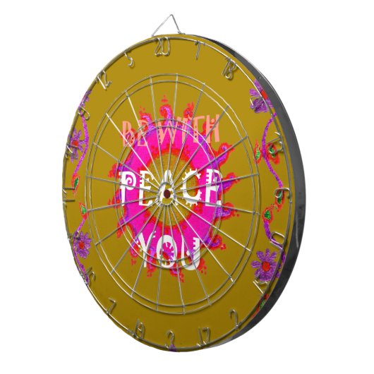 Inspiration Frieden mit Ihnen Vector Design Art Dartscheibe (Vorderseite rechts)