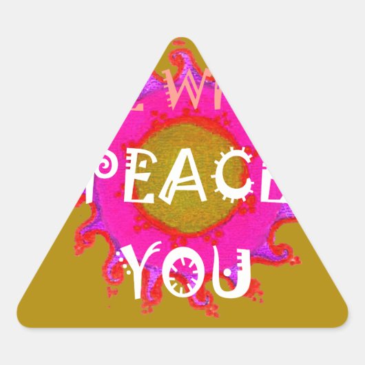 Inspiration Frieden mit Ihnen Vector Design Art Dreieckiger Aufkleber (Vorderseite)