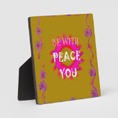 Inspiration Frieden mit Ihnen Vector Design Art Fotoplatte (Vorderseite)