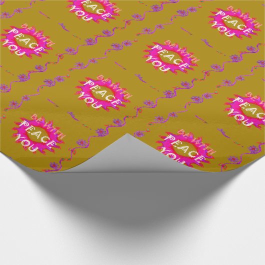 Inspiration Frieden mit Ihnen Vector Design Art Geschenkpapier (Ecke)