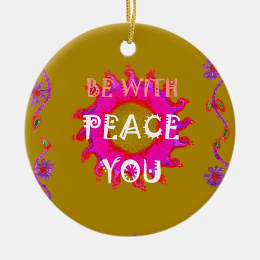 Inspiration Frieden mit Ihnen Vector Design Art Ornament (Vorne)