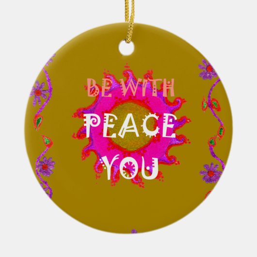 Inspiration Frieden mit Ihnen Vector Design Art Ornament (Vorne)