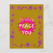 Inspiration Frieden mit Ihnen Vector Design Art Postkarte (Vorderseite)