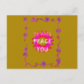 Inspiration Frieden mit Ihnen Vector Design Art Postkarte (Vorderseite)