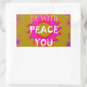 Inspiration Frieden mit Ihnen Vector Design Art Rechteckiger Aufkleber (Tasche)