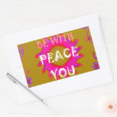 Inspiration Frieden mit Ihnen Vector Design Art Rechteckiger Aufkleber (Umschlag)