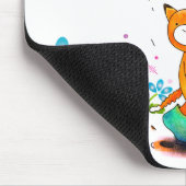 Inspiration Frühlingsfox mit Regenschirm Mousepad (Ecke)