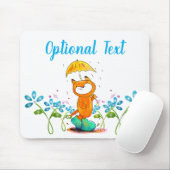 Inspiration Frühlingsfox mit Regenschirm Mousepad (Mit Mouse)