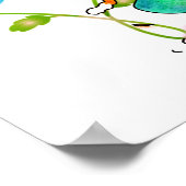 Inspiration Frühlingsfox mit Regenschirm Poster (Ecke)