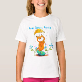 Inspiration Frühlingsfox mit Regenschirm T-Shirt