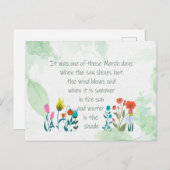 Inspiration Frühlingsgedicht Charles Dickens Postkarte (Vorne/Hinten)