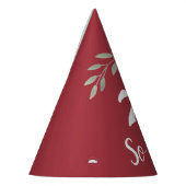 Inspiration Funny Burgundy Floral 70. Geburtstag Partyhütchen (Links)