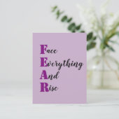 Inspiration für alles und Aufstieg FEAR Postkarte (Stehend Vorderseite)