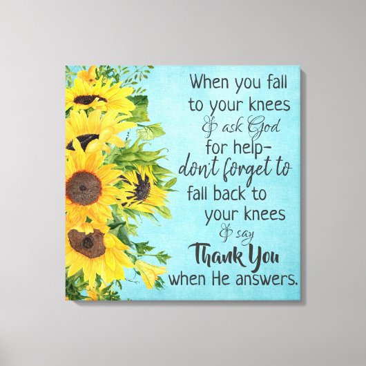 Inspiration für Christliche Zitate Leinwanddruck (Vorderseite)